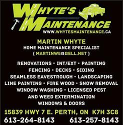 Whyte's Maintenance, Perth, ON opening hours