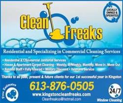 Clean Freaks, Kingston, ON opening hours