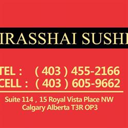 Irasshai Sushi, Calgary, AB opening hours