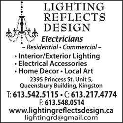 Lighting Reflects Design, Kingston, ON opening hours