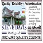 Steve Davis Roofing Ltd., Owen Sound, ON opening hours