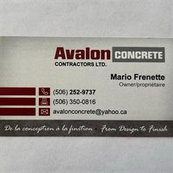 Avalon Concrete Contractors Ltd, North Tetagouche, NB opening hours