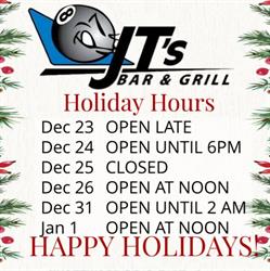 JT's Bar & Grill 2014, Edmonton, AB opening hours