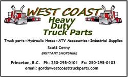West Coast Heavy Duty Truck Parts Ltd, Princeton, BC opening hours