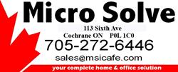 Micro Solve, Cochrane, ON opening hours