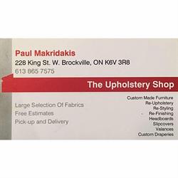 The Upholstery Shop, Brockville, ON opening hours