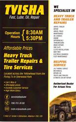 Tvisha Truck & Trailer Repair, Edmonton, AB opening hours