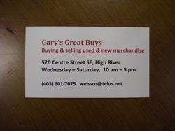 Gary's Great Buys, High River, AB opening hours