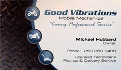 Good Vibrations Mobile Mechanical, Salmon Arm, BC opening hours