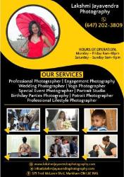 Lakshmi Jayavendra Photography, Markham, ON opening hours