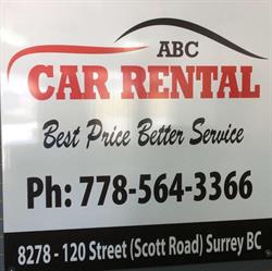 ABC Car Rental, Surrey, BC opening hours