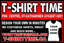 T-Shirt Time, St. Catharines, ON opening hours