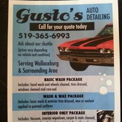 Gusto's Auto Detailing, Wallaceburg, ON opening hours
