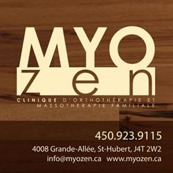 Myozen Orthotherapy Clinic and Family Massage Therapy, Saint-Hubert, QC opening hours