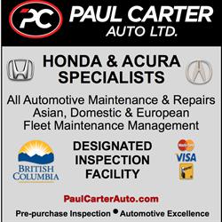 Paul Carter Auto, Abbotsford, BC opening hours