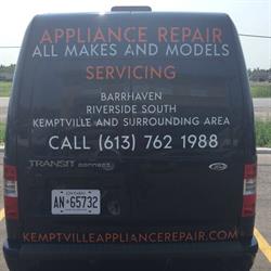 Kemptville Appliance Repair, Oxford Mills, ON opening hours
