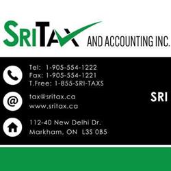 SRI TAX AND ACCOUNTING INC., Markham, ON opening hours