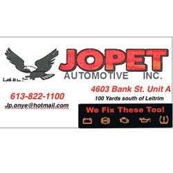 Jopet Automotive Inc, Ottawa, ON opening hours