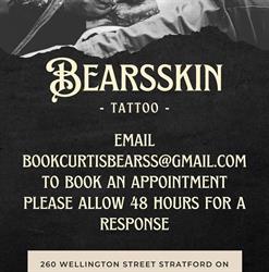 Bears Skin Tattoo's, Stratford, ON opening hours