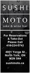 Sushi Moto, North York, ON opening hours
