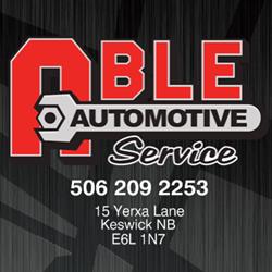 Able Automotive Service, Keswick, NB opening hours