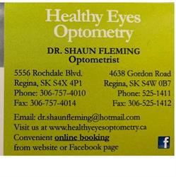 Healthy Eyes Optometry, Regina, SK opening hours