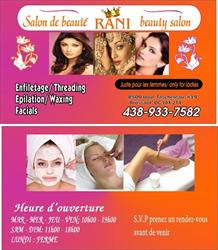 Rani's Beauty Salon, Brossard, QC opening hours