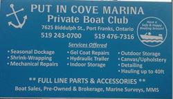Put In Cove Marina, Port Franks, ON opening hours