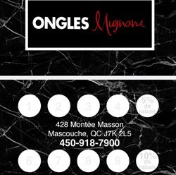 Ongles Mignons, Mascouche, QC opening hours