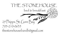 The Stonehouse Bed and Breakfast, Gore Bay, ON opening hours