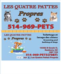 Les Quatre Pattes Propres, Roxboro, QC opening hours
