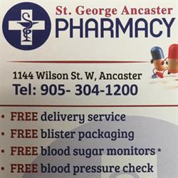 St George Ancaster Pharmacy, opening hours