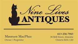 Nine Lives Antiques, Almonte, ON opening hours