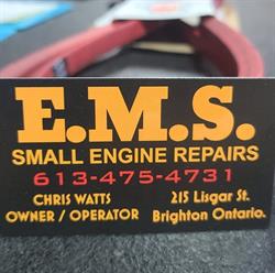 EMS Small Engine Repair MTD Authorized Service And Parts, Brighton, ON opening hours