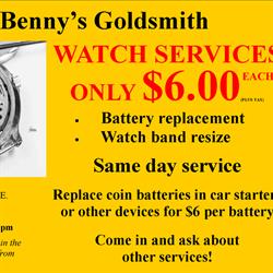 Benny's Goldsmith, Saskatoon, SK opening hours