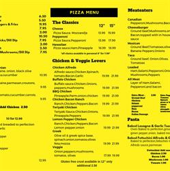 The Lemon Tree Pizza and Pasta, Sicamous, BC opening hours