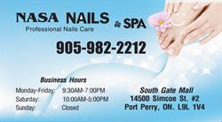 Nasa Nails & Spa, Port Perry, ON opening hours