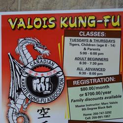 Valois Kung-fu, Quesnel, BC opening hours