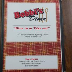 Bobbi's Diner, Wyoming, ON opening hours