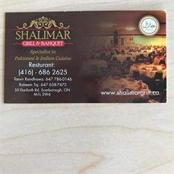 Shalimar Grill & Banquet, Scarborough, ON opening hours