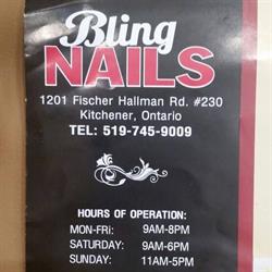 Bling Nails, Kitchener, ON opening hours