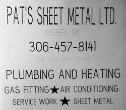 Pat's Sheet Metal Ltd, Kisbey, SK opening hours