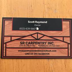 SR Carpentry, Pembroke, ON opening hours