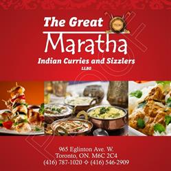 The Great Maratha Indian Curries And Sizzlers, Toronto, ON opening hours