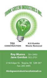 Think Green Industries Ltd, Regina, SK opening hours