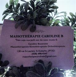 Massothérapie Caroline B, Saint-Eustache, QC opening hours