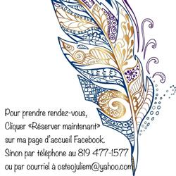 Ostéopathie/Nutrition Julie Méthot, Drummondville, QC opening hours