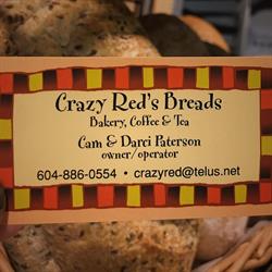 Crazy Reds Breads, Gibsons, BC opening hours