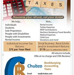 Chubzo Bookkeeping, Grande Prairie, AB opening hours