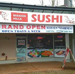 Mission Hills Sushi, opening hours